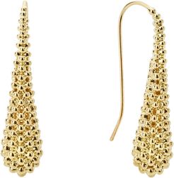 Caviar Gold Teardrop Earrings