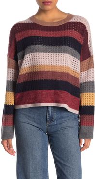 360 Cashmere Ashley Striped Open Stitch Sweater at Nordstrom Rack