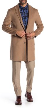DKNY Camel Solid Button Coat at Nordstrom Rack