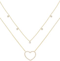 Dainty Heart Set Of 2 Pendant Necklaces