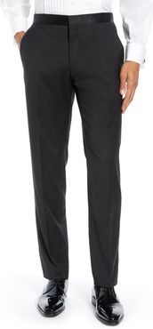 Josh Flat Front Wool & Mohair Tuxedo Pants