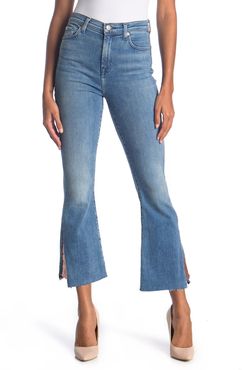 7 For All Mankind High Waist Sequin Hem Kick Flare Cropped Jeans at Nordstrom Rack