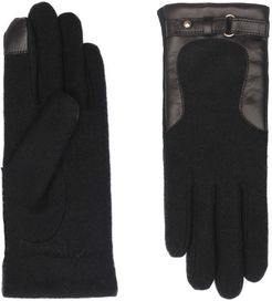 Wool Blend & Leather Gloves