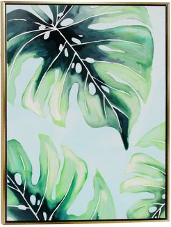 Willow Row Large Tropical Leaf Design Canvas Wall Art at Nordstrom Rack