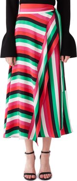 Carson Stripe Wrap Skirt