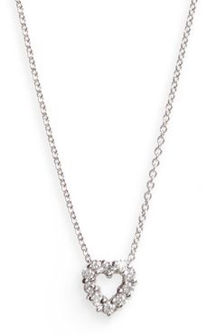 'Tiny Treasures' Diamond Heart Pendant Necklace
