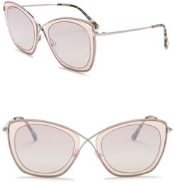Tom Ford India 53mm Squared Cat Eye Sunglasses at Nordstrom Rack