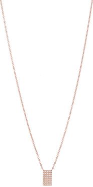 Bony Levy 18K Gold Prism Pave Set Rectangle Diamond Pendant Necklace - 0.08 ctw at Nordstrom Rack