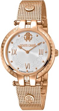 Roberto Cavalli Women's Analog Quartz Mesh Bracelet Watch, 40mm at Nordstrom Rack