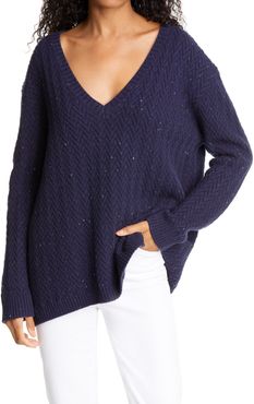Chevron Knit Cashmere Sweater