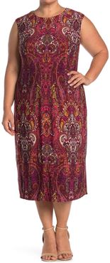 London Times Paisley Cap Sleeve Midi Dress at Nordstrom Rack