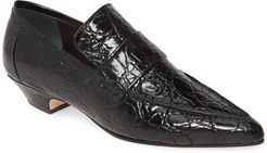 Schutz Emelie Croc Embossed Leather Loafer at Nordstrom Rack