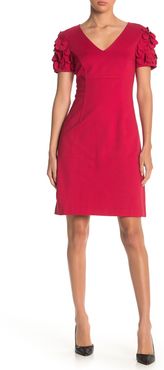 Trina Turk Deb Applique Sleeve V-Neck Dress at Nordstrom Rack