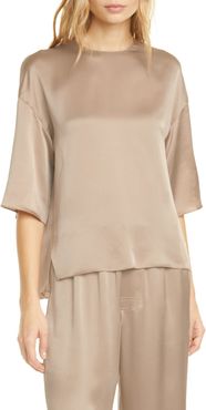 Vince Short Sleeve Silk T-Shirt at Nordstrom Rack