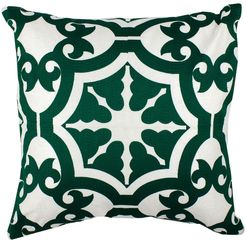 DIVINE HOME Emerald Green Embroidered Athos Throw Pillow - 20"x20" at Nordstrom Rack