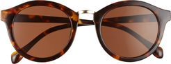 50mm Round Sunglasses - Brown Tort