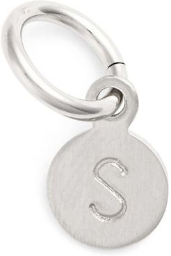 Tiny Initial Sterling Silver Coin Charm