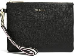 Norrin Leather Wristlet - Black