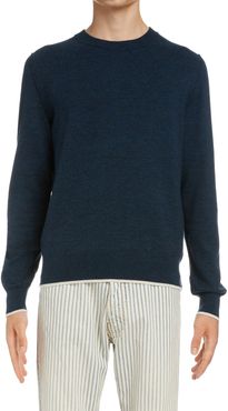 Elbow Patch Cotton & Wool Sweater