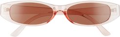 Slim Plastic Sunglasses - Pink