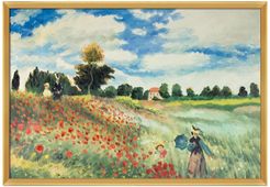 Overstock Art Poppy Field in Argenteuil - Framed Oil Reproduction of an Original Painting by Claude Monet at Nordstrom Rack