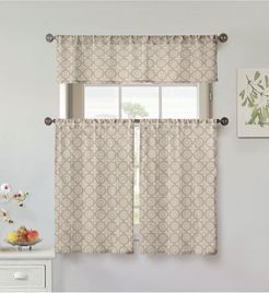 Duck River Textile Lolana 3-Piece Tiered Curtain Set - Mocha at Nordstrom Rack