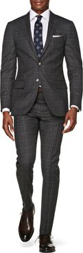 Sienna Regular Fit Windowpane Check Wool Suit