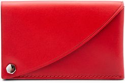 Italo Leather Flipper Card Case - Red