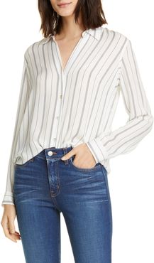 L'AGENCE Nina Stripe Silk Blouse at Nordstrom Rack