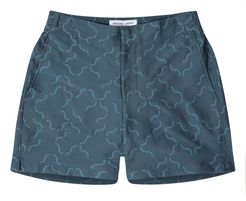 Classic Linear Tile Jacquard Men's Swim Shorts
