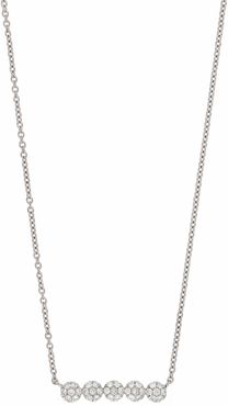 Bony Levy 18K White Gold Pave Diamond Petite Bar Pendant Necklace - 0.18 ctw at Nordstrom Rack
