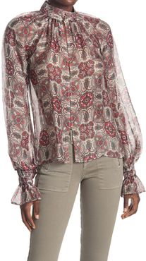 Ramy Brook Collin Long Sleeve Chiffon Blouse at Nordstrom Rack