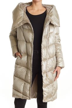 Donna Karan Long Hooded Puffer Coat at Nordstrom Rack