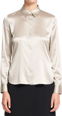 Fitted Stretch Silk Shirt