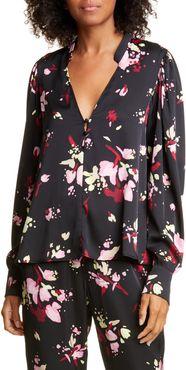 A.L.C. Rivera Floral Long Sleeve Silk Blouse at Nordstrom Rack