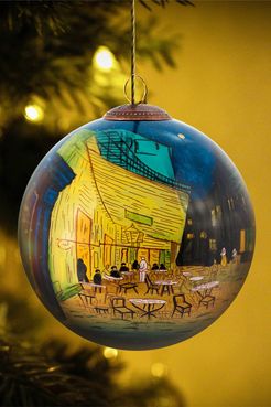 Overstock Art "Cafe Terrace at Night" Vincent Van Gogh Hand Painted Glass Ornament Collection - Set of 4 at Nordstrom Rack