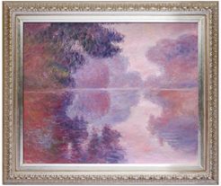 Overstock Art Misty Morning on the Seine (pink) by Claude Monet Framed Hand Painted Oil Reproduction - 30" x 26" at Nordstrom Ra