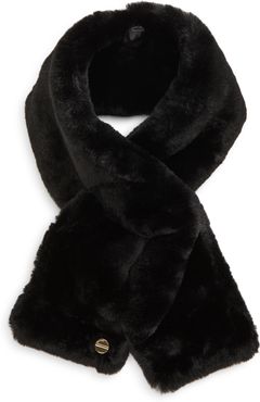 Athenaa Faux Fur Pull Through Scarf