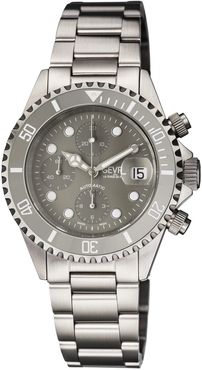 Gevril Men's Wall Street Swiss Automatic Chronograph Diver Bracelet Watch, 43mm at Nordstrom Rack