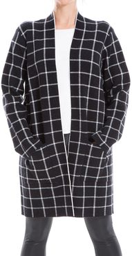 Max Studio Windowpane Open Front Cardigan Coat at Nordstrom Rack