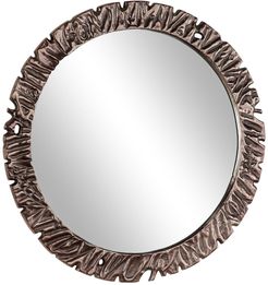 Willow Row Large Round Wall Mirror with Textured Gunmetal Frame - 40" X 40" at Nordstrom Rack