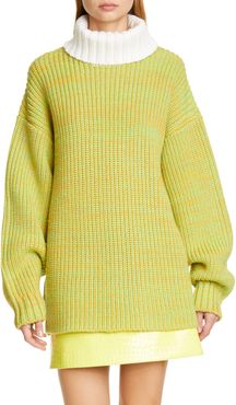 Tibi Oversize Tweedy Wool Sweater at Nordstrom Rack