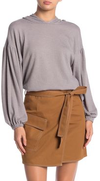 Lush Hooded Brushed Rib Sweater at Nordstrom Rack