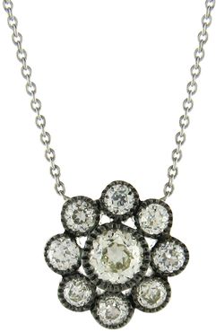 Rosetta Old Mine Diamond Pendant Necklace