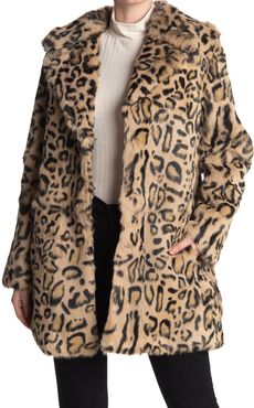 Love Token Ronnie Leopard Genuine Rabbit Fur Coat at Nordstrom Rack
