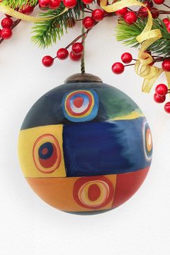 Overstock Art "Farbstudie Quadrate" Wassily Kandinsky Hand Painted Glass Ornament Collection - Set of 6 at Nordstrom Rack