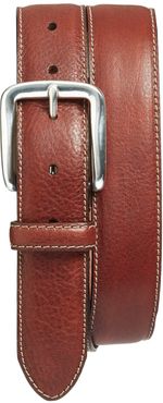 Washed Leather Belt Brown
