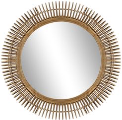 Willow Row Large Round Natural Wicker Wall Mirror - 32" at Nordstrom Rack