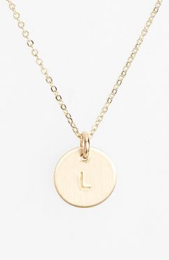 14K-Gold Fill Initial Mini Circle Necklace