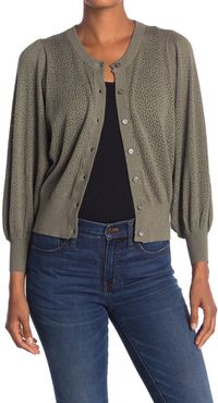 ATM Anthony Thomas Melillo Perforated Button Front Cardigan at Nordstrom Rack
